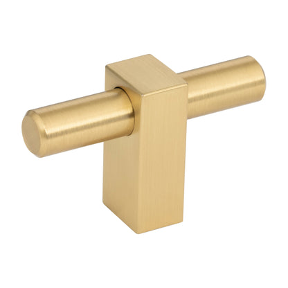 Jeffrey Alexander Larkin 1 Handle in Brushed Gold, Knob