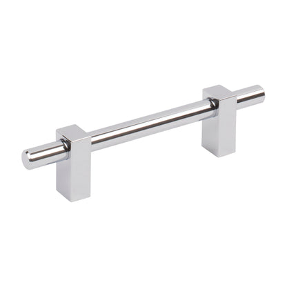 Jeffrey Alexander Larkin 1 Handle in Polished Chrome, 3 3/4"