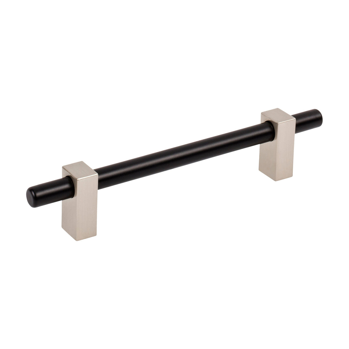 Jeffrey Alexander Larkin 2 Handle in Matte Black w/Satin Nickel, 5"