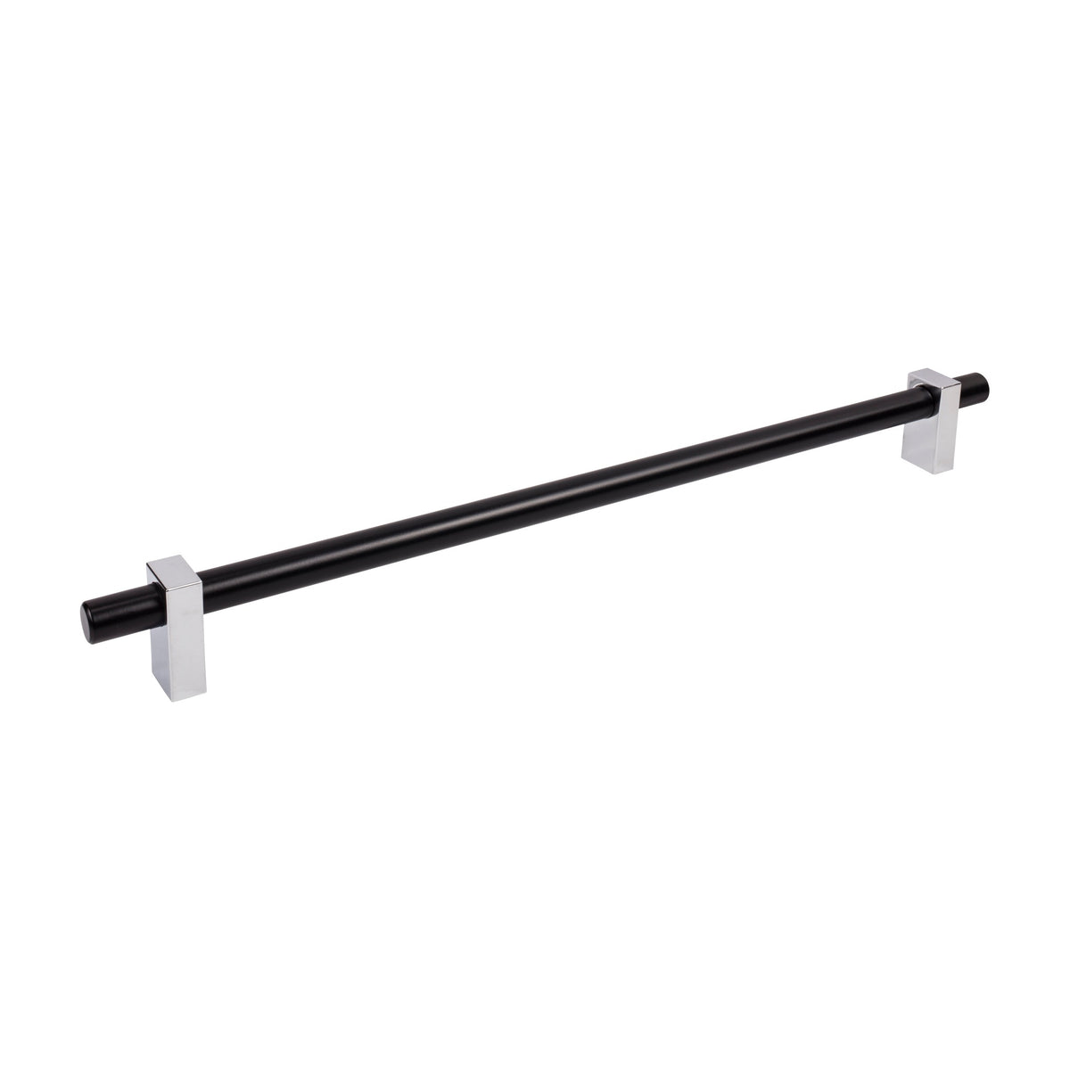 Jeffrey Alexander Larkin 2 Handle in Matte Black w/Polished Chrome, 18" Appliance Handle