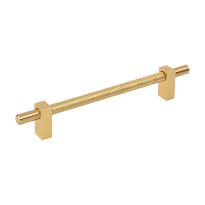 Jeffrey Alexander Larkin 3 Handle in Brushed Gold, 6 1/4"