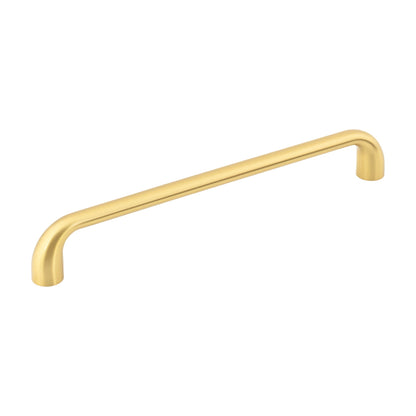 Jeffrey Alexander Loxley Handle in Brushed Gold, 7 1/2"