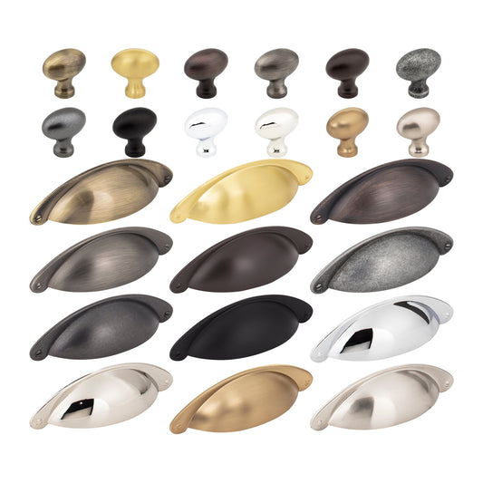 Jeffrey Alexander Lyon Handle knob and pull in all 12 finishes