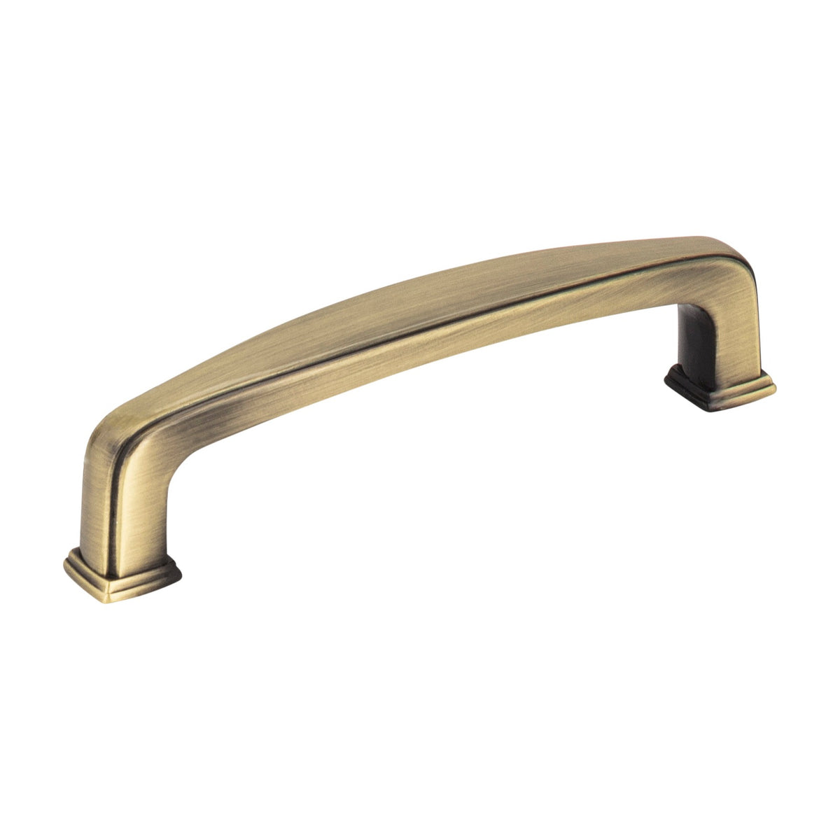 Jeffrey Alexander Milan 1 Handle in Brushed Antique Brass, 3 3/4"