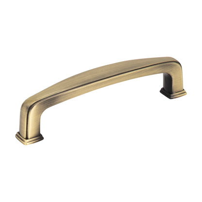 Jeffrey Alexander Milan 1 Handle in Brushed Antique Brass, 3 3/4"
