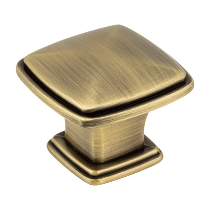 Jeffrey Alexander Milan 1 Handle in Brushed Antique Brass, Knob