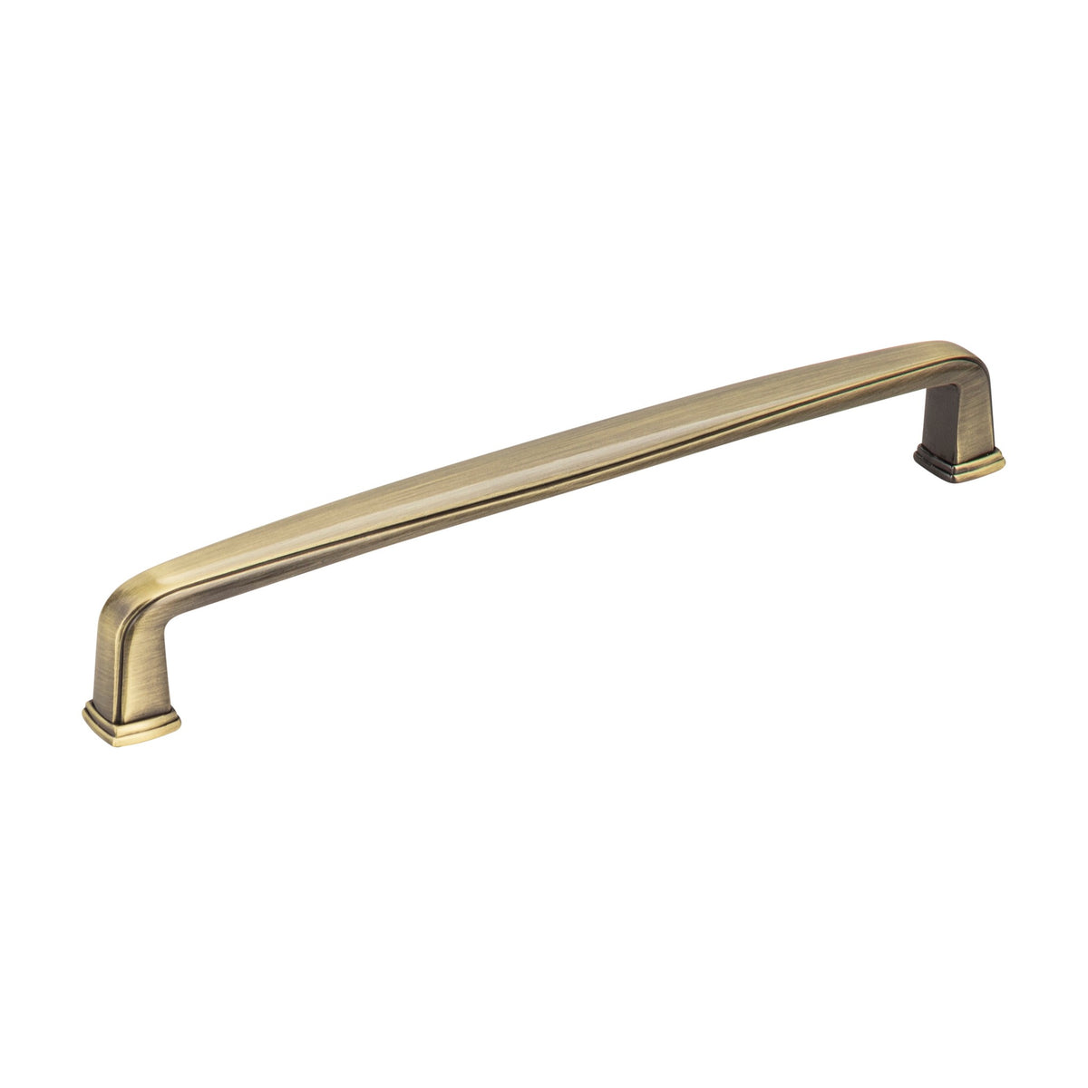 Jeffrey Alexander Milan 1 Handle in Brushed Antique Brass, 6 1/4"
