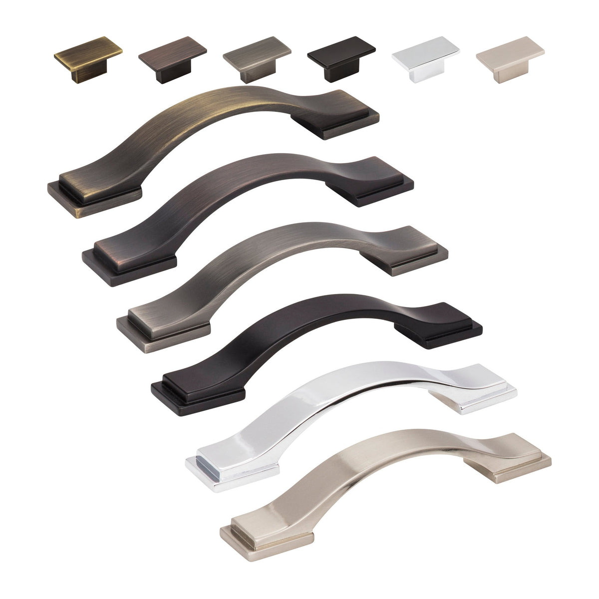 Jeffrey Alexander Mirada Handle knob and pull in all 6 finishes