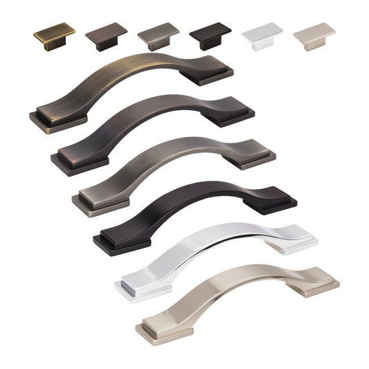 Jeffrey Alexander Mirada Handle knob and pull in all 6 finishes
