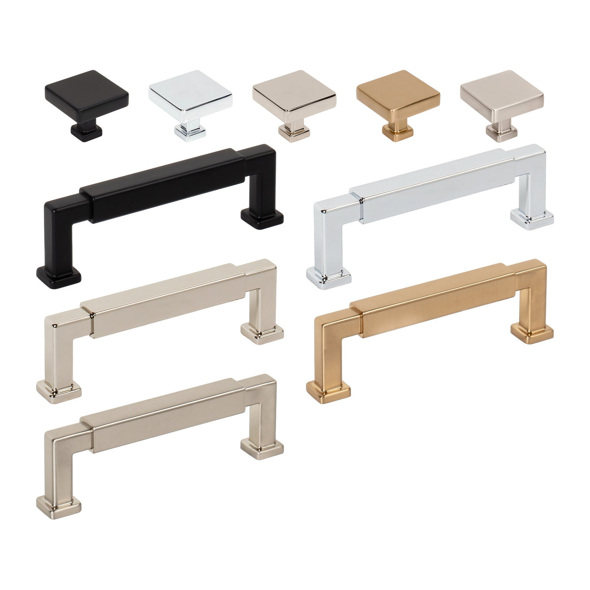 Jeffrey Alexander Nash Handle knob and pull in all 5 finishes