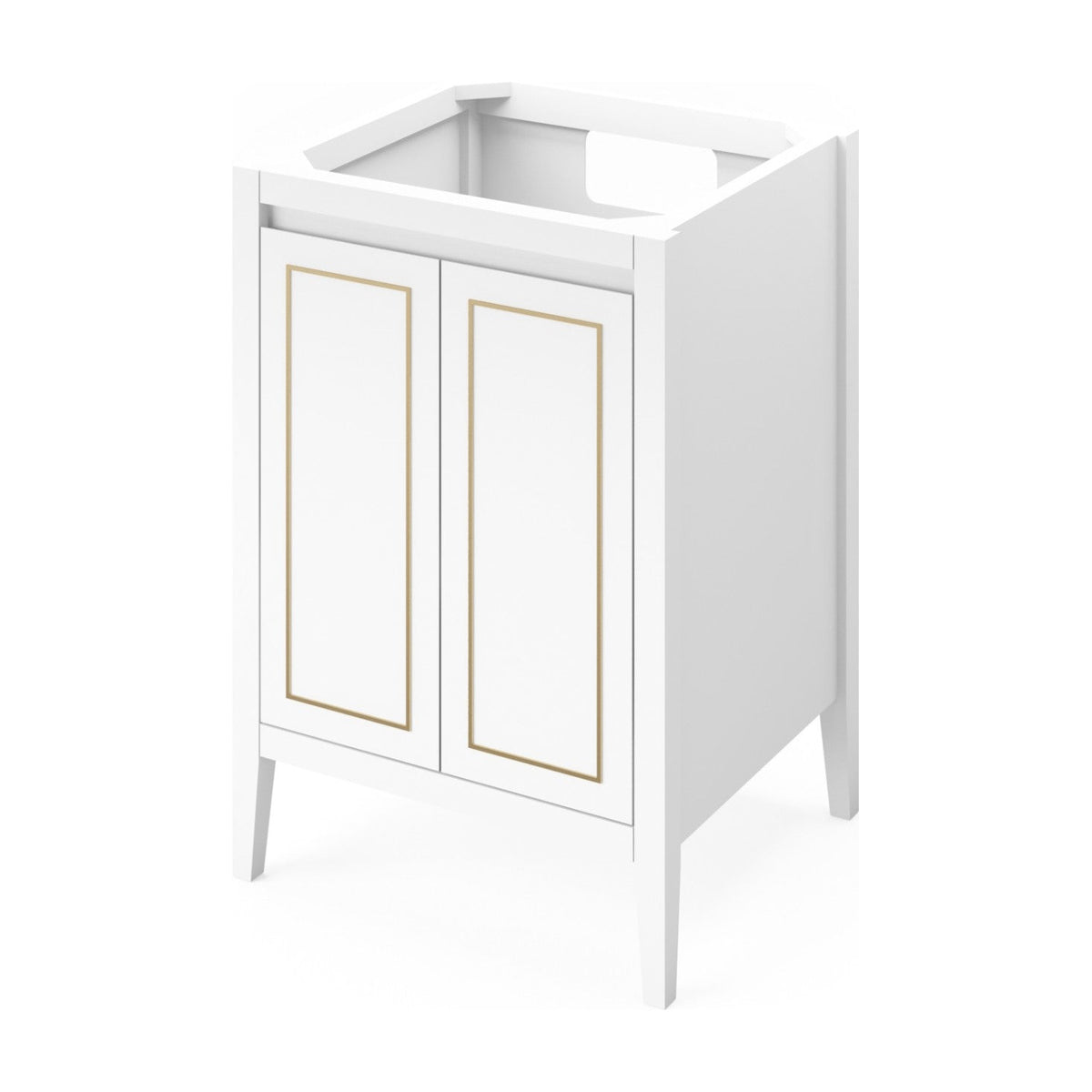 Jeffrey Alexander Percival 24" Single Bowl Freestanding Bathroom Vanity, White