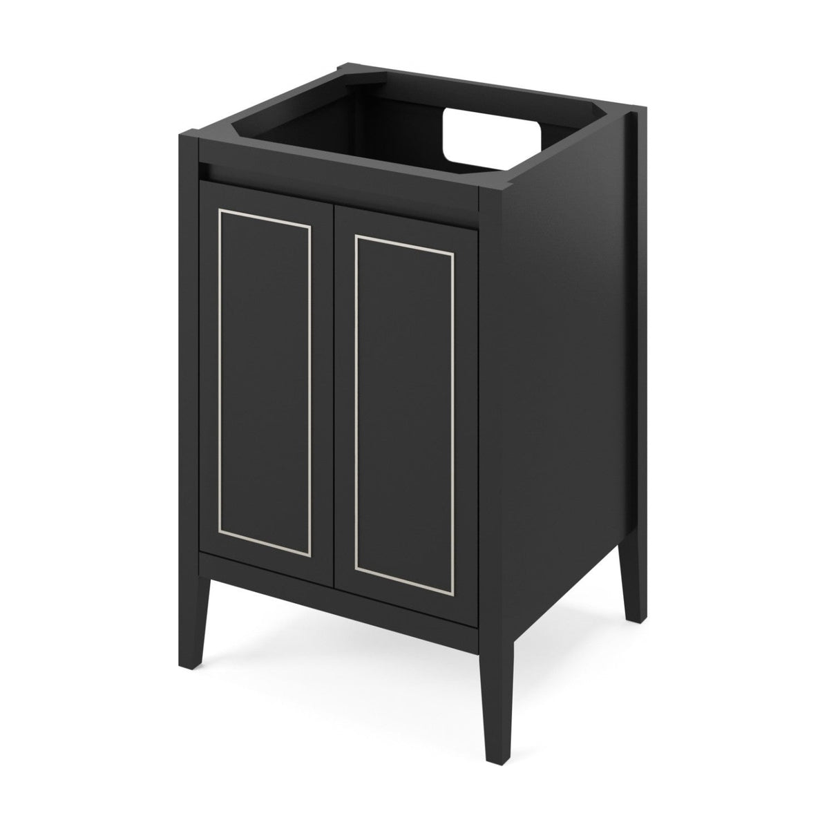 Jeffrey Alexander Percival 24" Single Bowl Freestanding Bathroom Vanity, Black