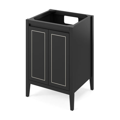 Jeffrey Alexander Percival 24" Single Bowl Freestanding Bathroom Vanity, Black