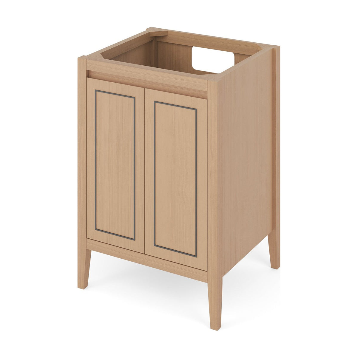 Jeffrey Alexander Percival 24" Single Bowl Freestanding Bathroom Vanity, Natural Oak