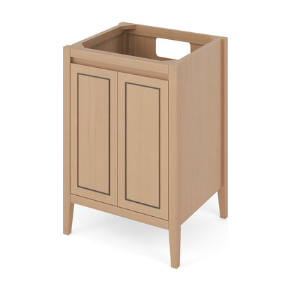 Jeffrey Alexander Percival 24" Single Bowl Freestanding Bathroom Vanity, Natural Oak