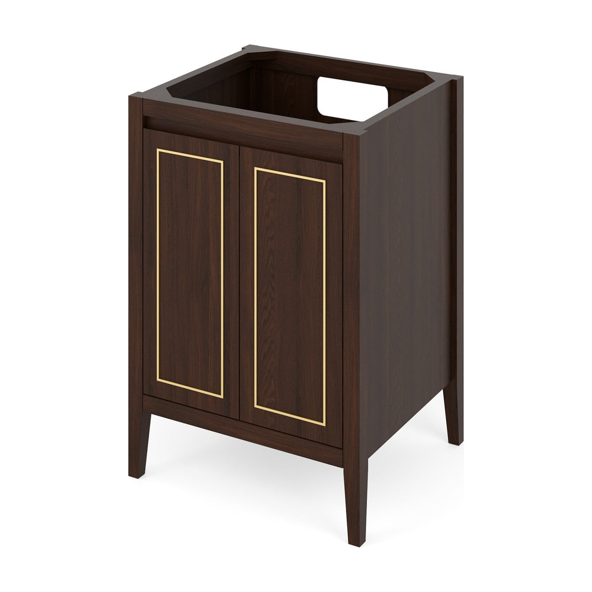 Jeffrey Alexander Percival 24" Single Bowl Freestanding Bathroom Vanity, Dark Walnut