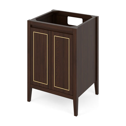 Jeffrey Alexander Percival 24" Single Bowl Freestanding Bathroom Vanity, Dark Walnut