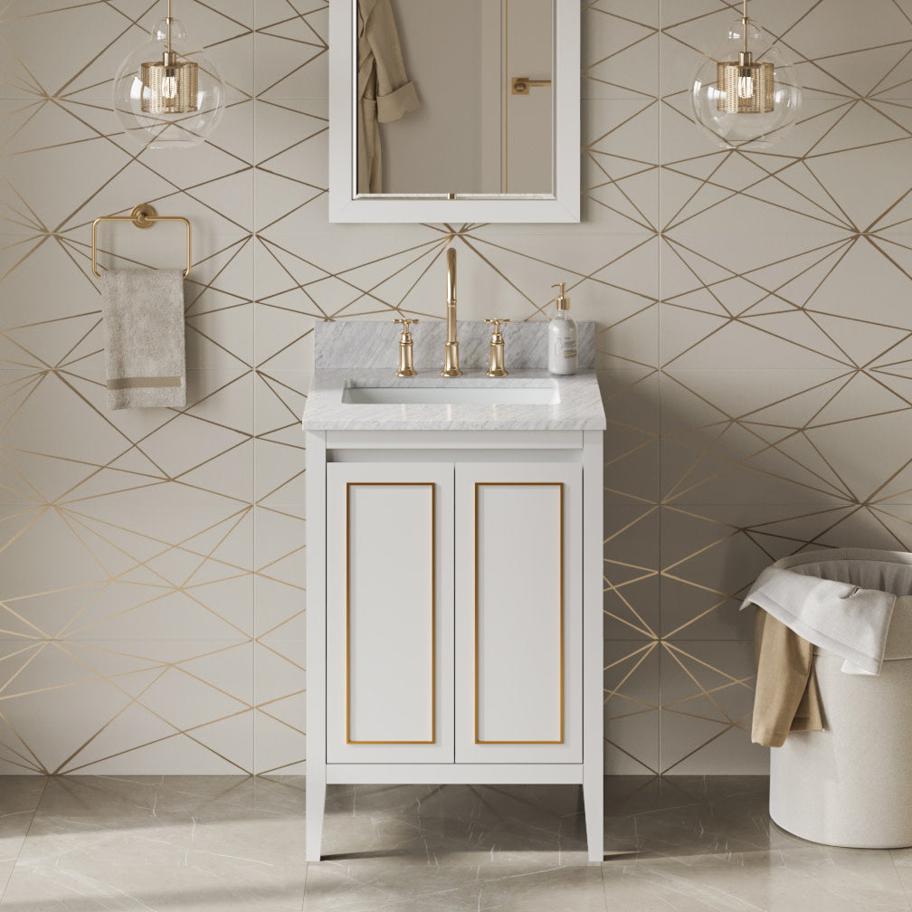 Jeffrey Alexander Percival 24" Single Bowl Freestanding Bathroom Vanity, alternate view
