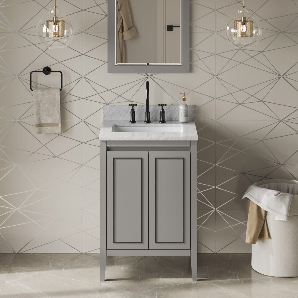 Jeffrey Alexander Percival 24" Single Bowl Freestanding Bathroom Vanity, alternate view