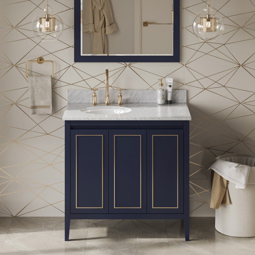Jeffrey Alexander Percival 36" Left Offset Bowl Freestanding Bathroom Vanity, alternate view