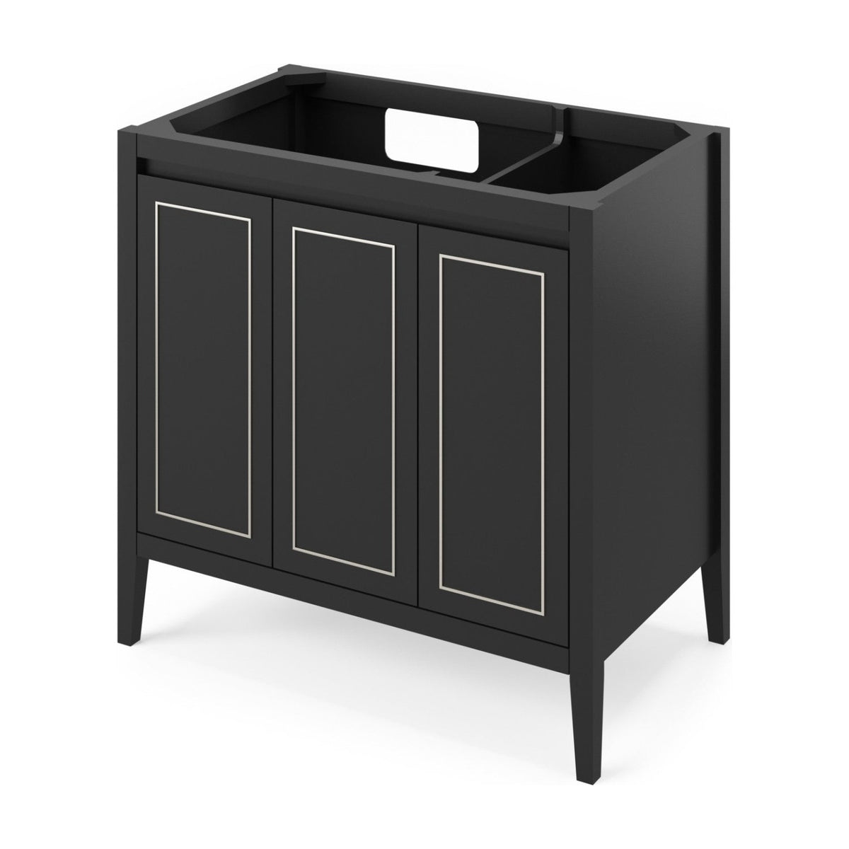 Jeffrey Alexander Percival 36" Left Offset Bowl Freestanding Bathroom Vanity, Black