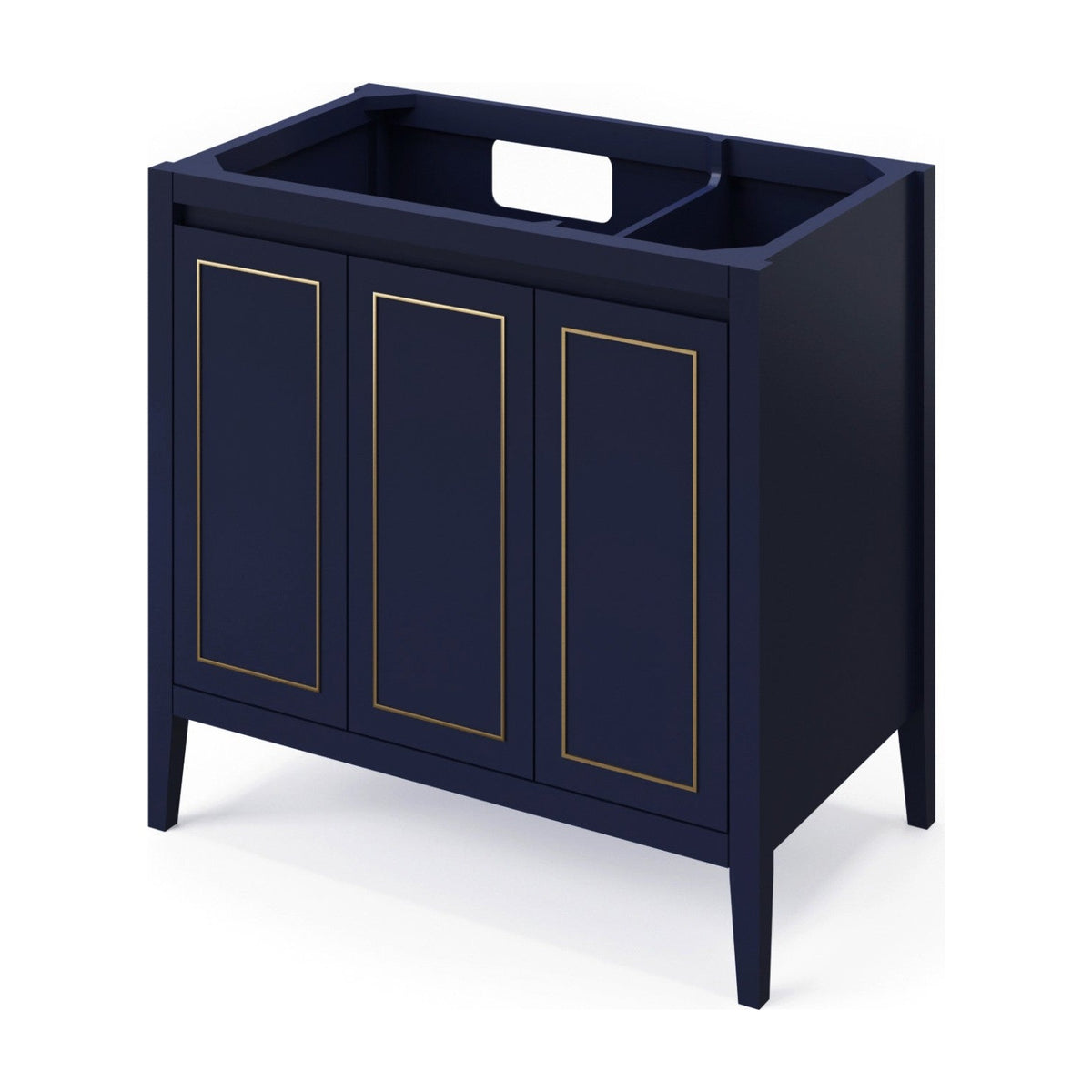 Jeffrey Alexander Percival 36" Left Offset Bowl Freestanding Bathroom Vanity, Hale Blue