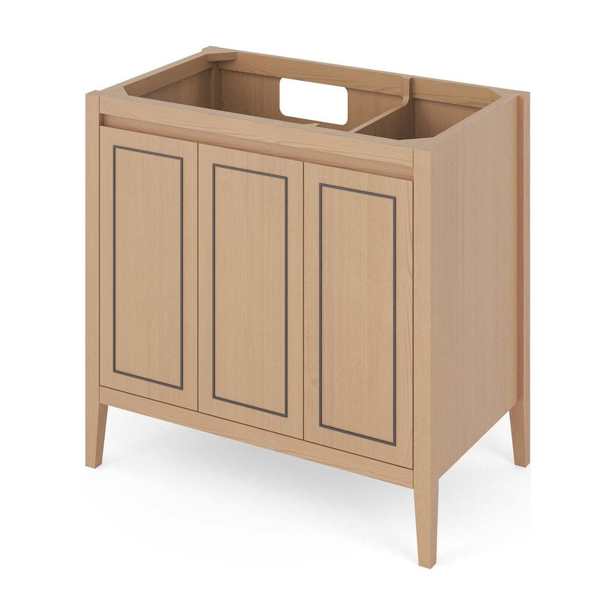 Jeffrey Alexander Percival 36" Left Offset Bowl Freestanding Bathroom Vanity, Natural Oak