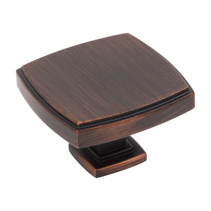 Jeffrey Alexander Renzo Handle in Brushed Oil Rubbed Bronze, 1 3/4" Square Knob