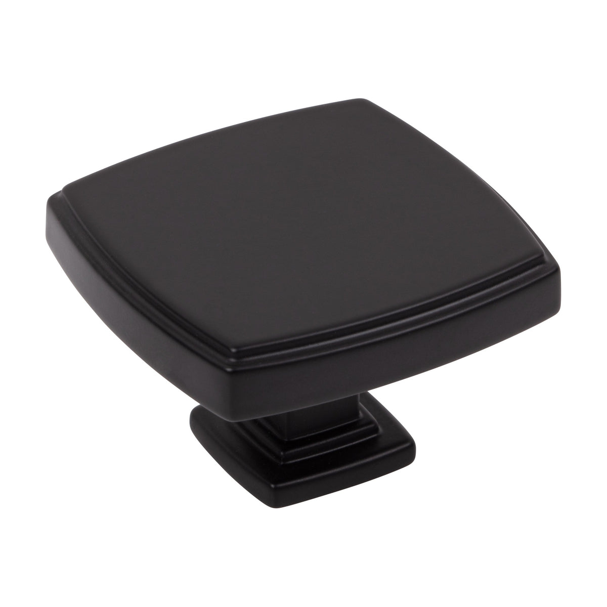 Jeffrey Alexander Renzo Handle in Matte Black, 1 3/4" Square Knob