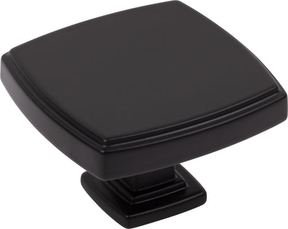 Jeffrey Alexander Renzo Handle in Matte Black, 1 3/4" Square Knob
