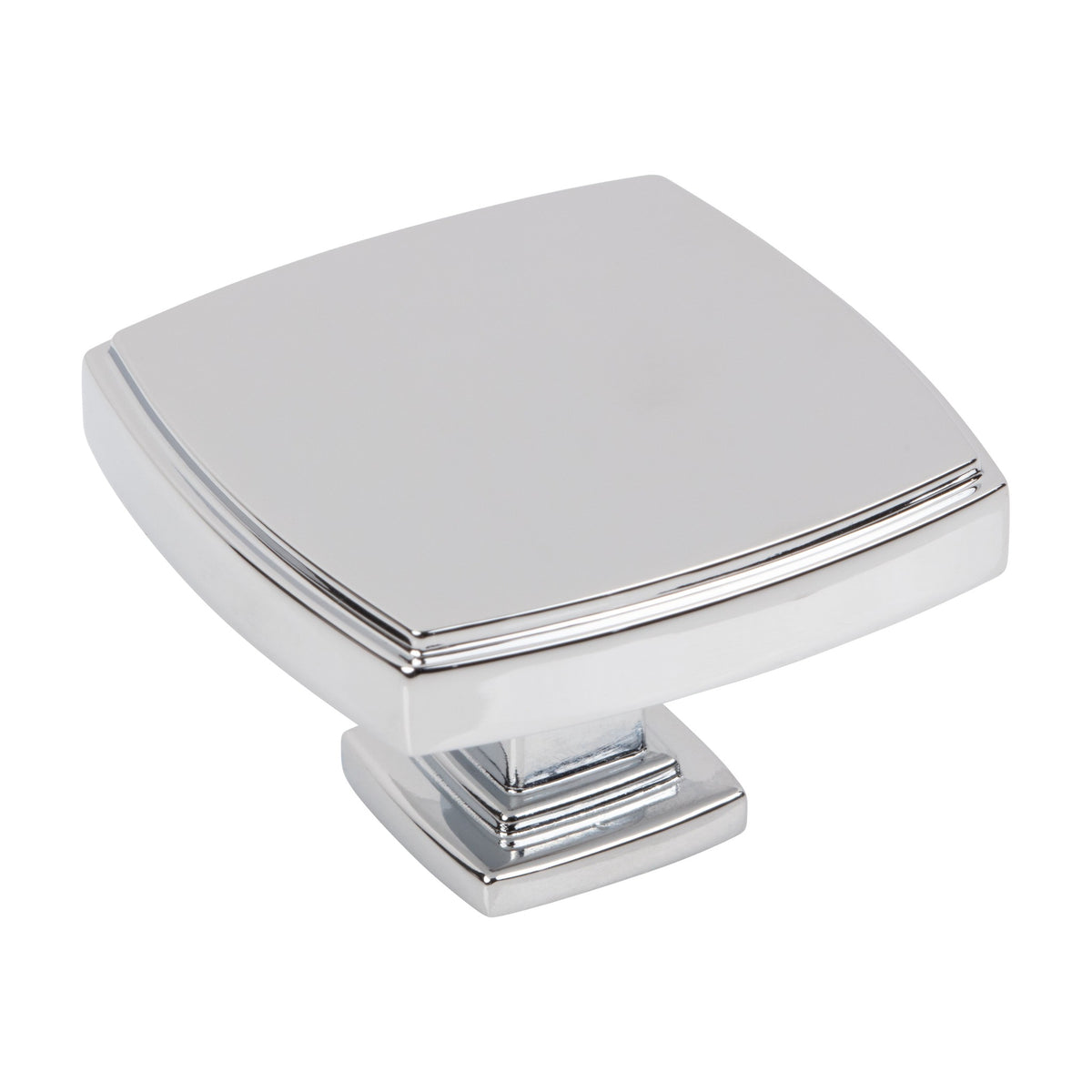Jeffrey Alexander Renzo Handle in Polished Chrome, 1 3/4" Square Knob