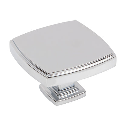 Jeffrey Alexander Renzo Handle in Polished Chrome, 1 3/4" Square Knob
