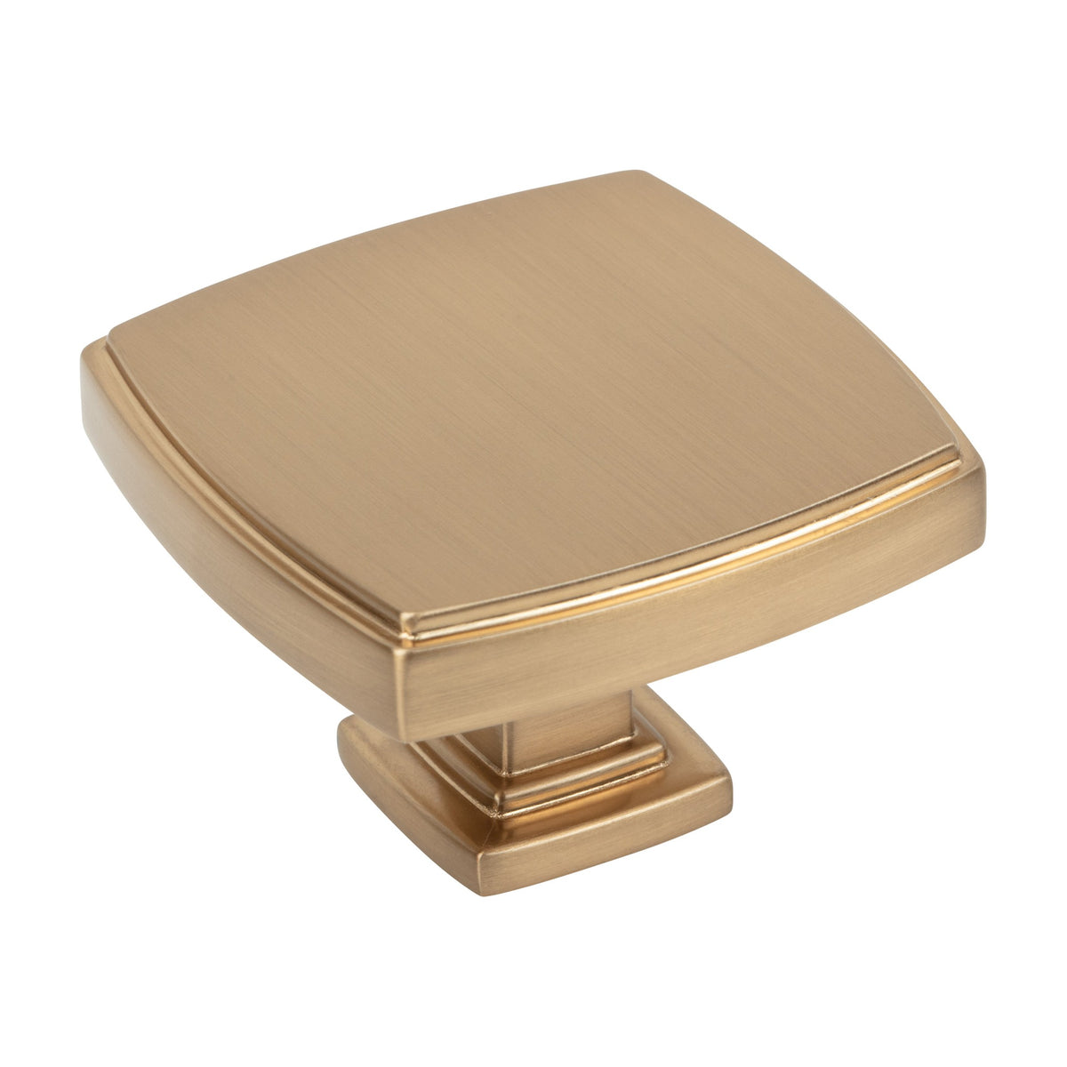 Jeffrey Alexander Renzo Handle in Satin Bronze, 1 3/4" Square Knob