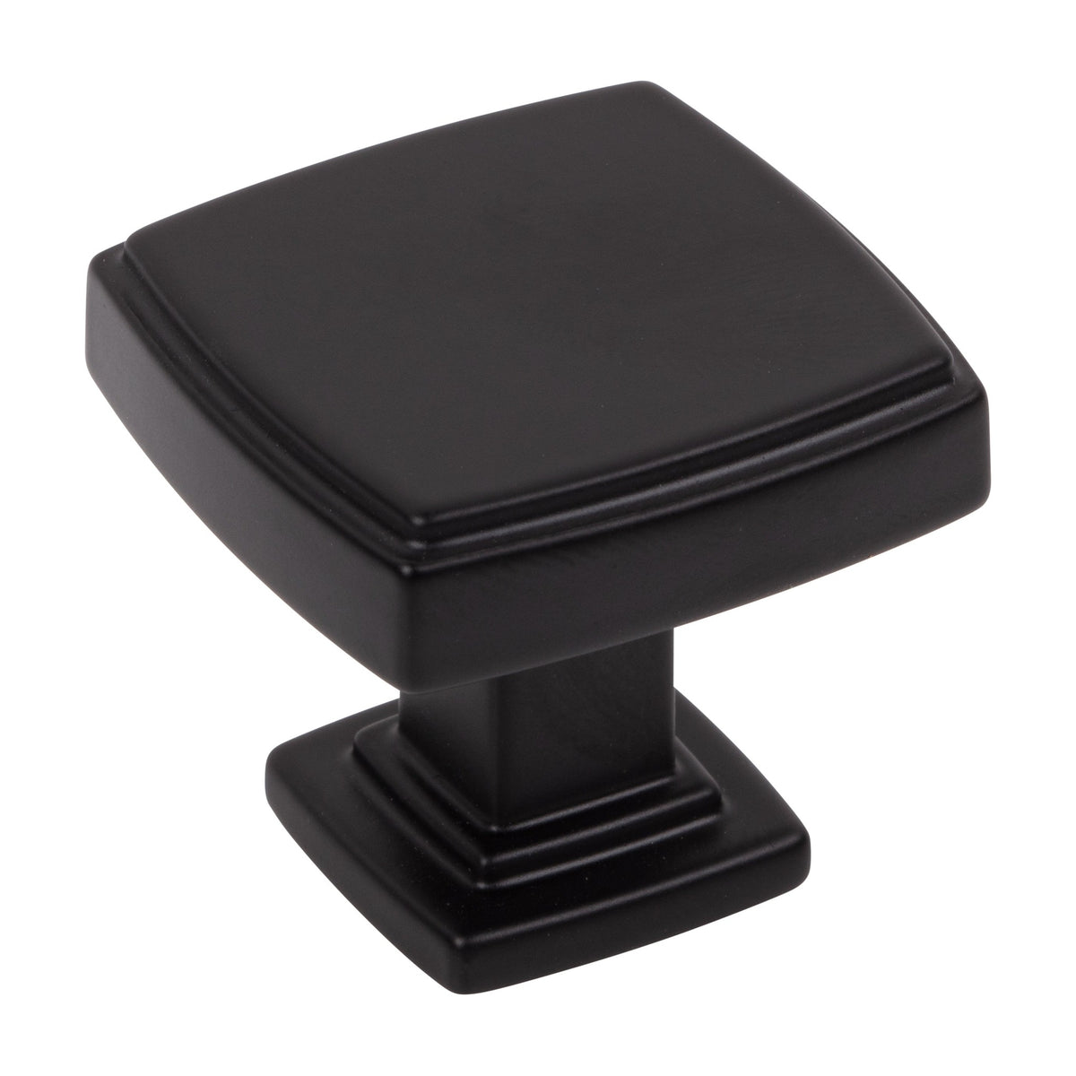 Jeffrey Alexander Renzo Handle in Matte Black, 1 1/4" Square Knob