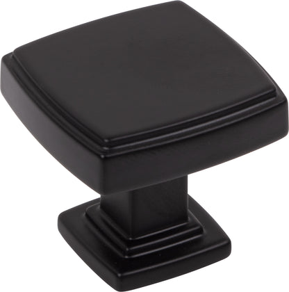 Jeffrey Alexander Renzo Handle in Matte Black, 1 1/4" Square Knob