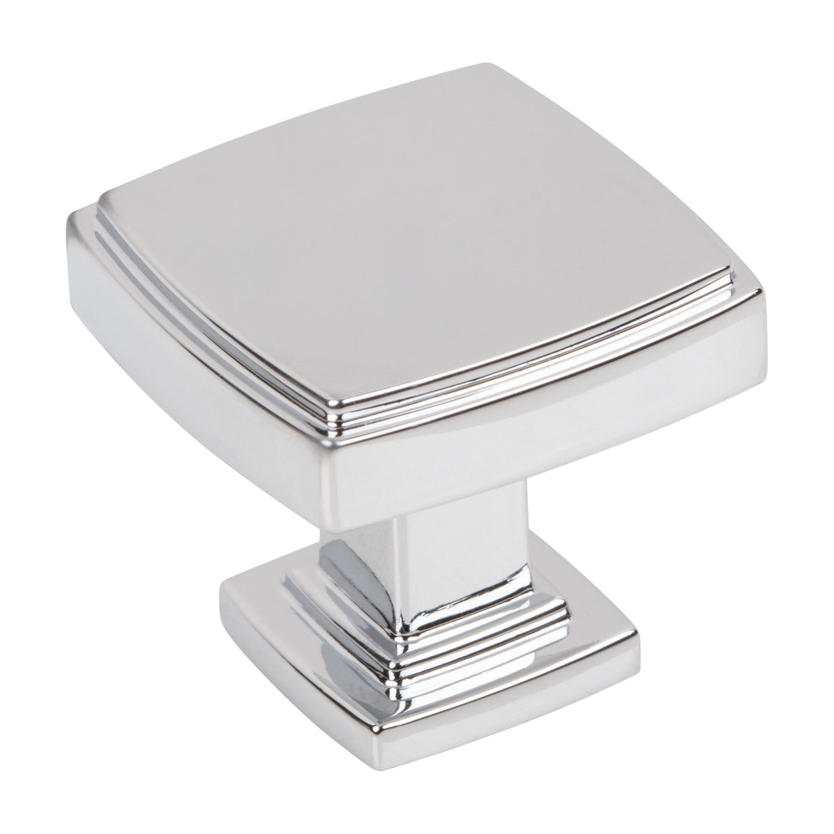 Jeffrey Alexander Renzo Handle in Polished Chrome, 1 1/4" Square Knob