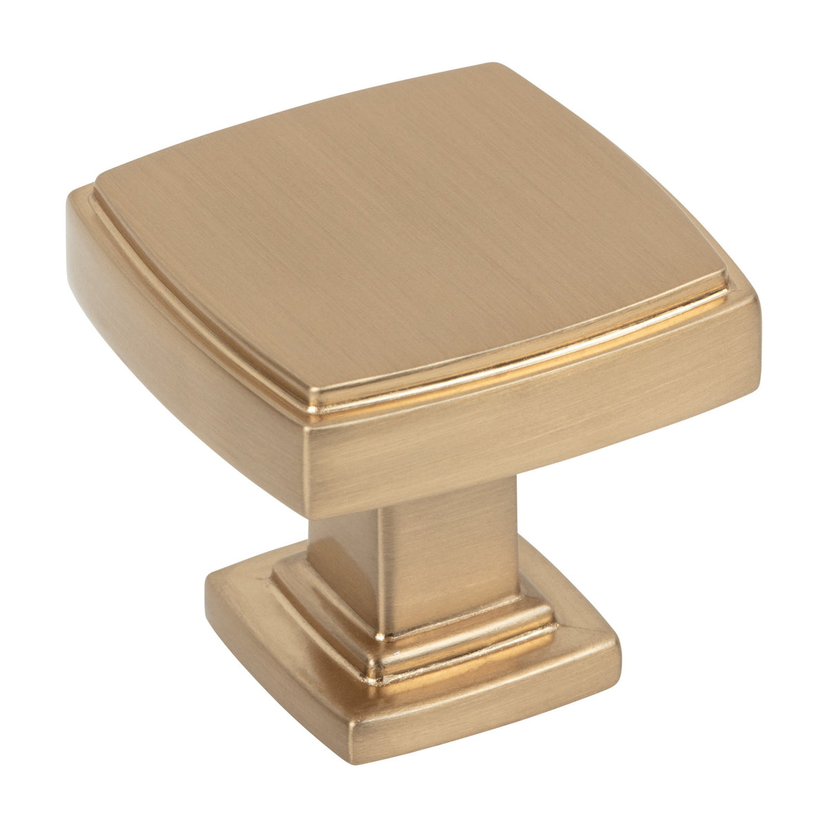 Jeffrey Alexander Renzo Handle in Satin Bronze, 1 1/4" Square Knob
