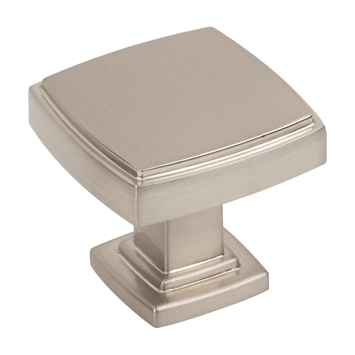 Jeffrey Alexander Renzo Handle in Satin Nickel, 1 1/4" Square Knob