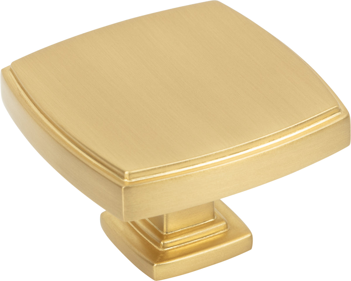Jeffrey Alexander Renzo Handle in Brushed Gold, 1 3/4" Square Knob