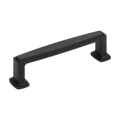 Jeffrey Alexander Richard Handle in Matte Black, 3 3/4"