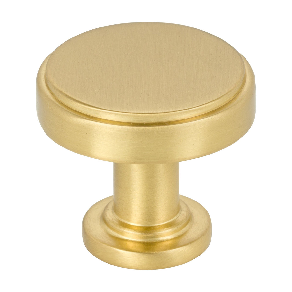 Jeffrey Alexander Richard Handle in Brushed Gold, 1 1/4" Knob