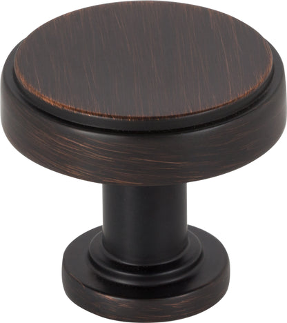 Jeffrey Alexander Richard Handle in Brushed Oil Rubbed Bronze, 1 1/4" Knob