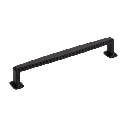 Jeffrey Alexander Richard Handle in Matte Black, 6 1/4"