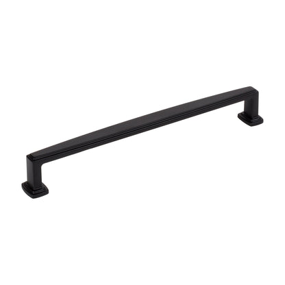 Jeffrey Alexander Richard Handle in Matte Black, 7 1/2"