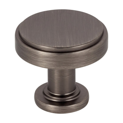 Jeffrey Alexander Richard Handle in Brushed Pewter, 1 1/4" Knob