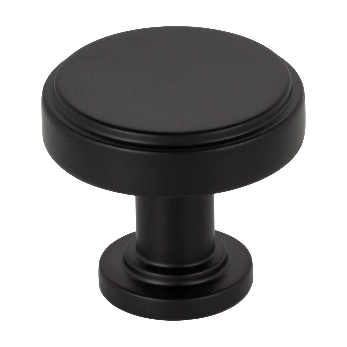 Jeffrey Alexander Richard Handle in Matte Black, 1 1/4" Knob