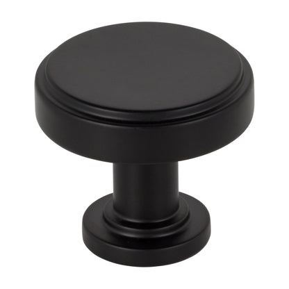 Jeffrey Alexander Richard Handle in Matte Black, 1 1/4" Knob