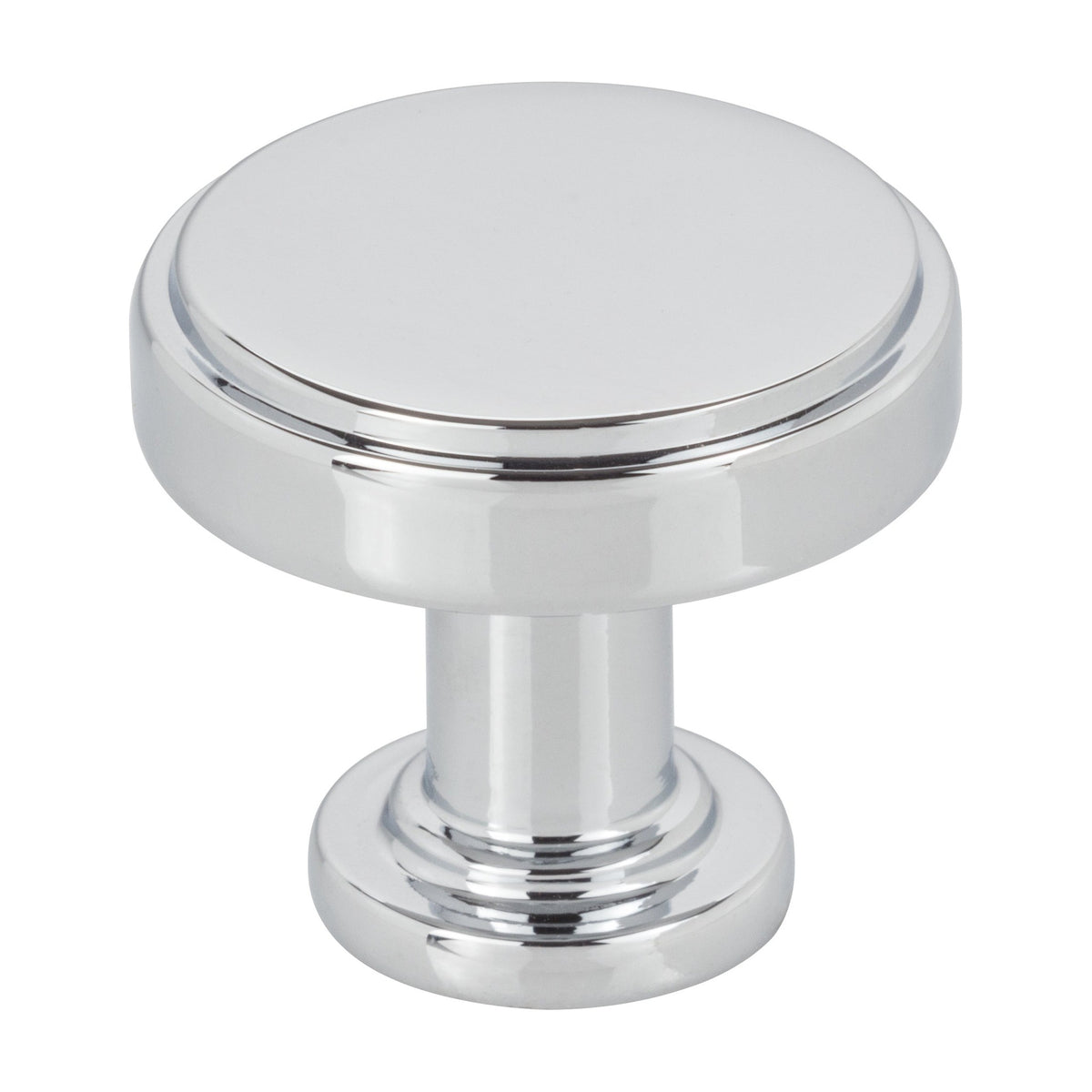 Jeffrey Alexander Richard Handle in Polished Chrome, 1 1/4" Knob