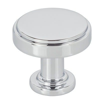 Jeffrey Alexander Richard Handle in Polished Chrome, 1 1/4" Knob