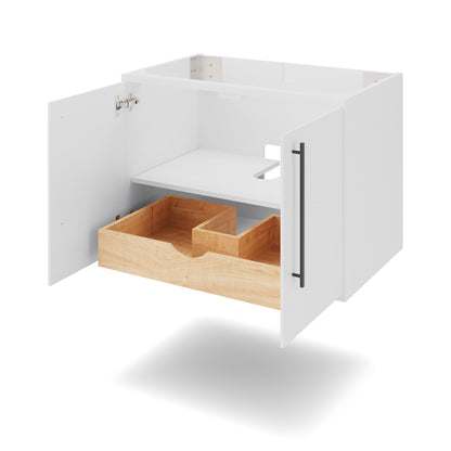 Jeffrey Alexander Tempest 30" Single Bowl Wall Mounted Bathroom Vanity, alternate view